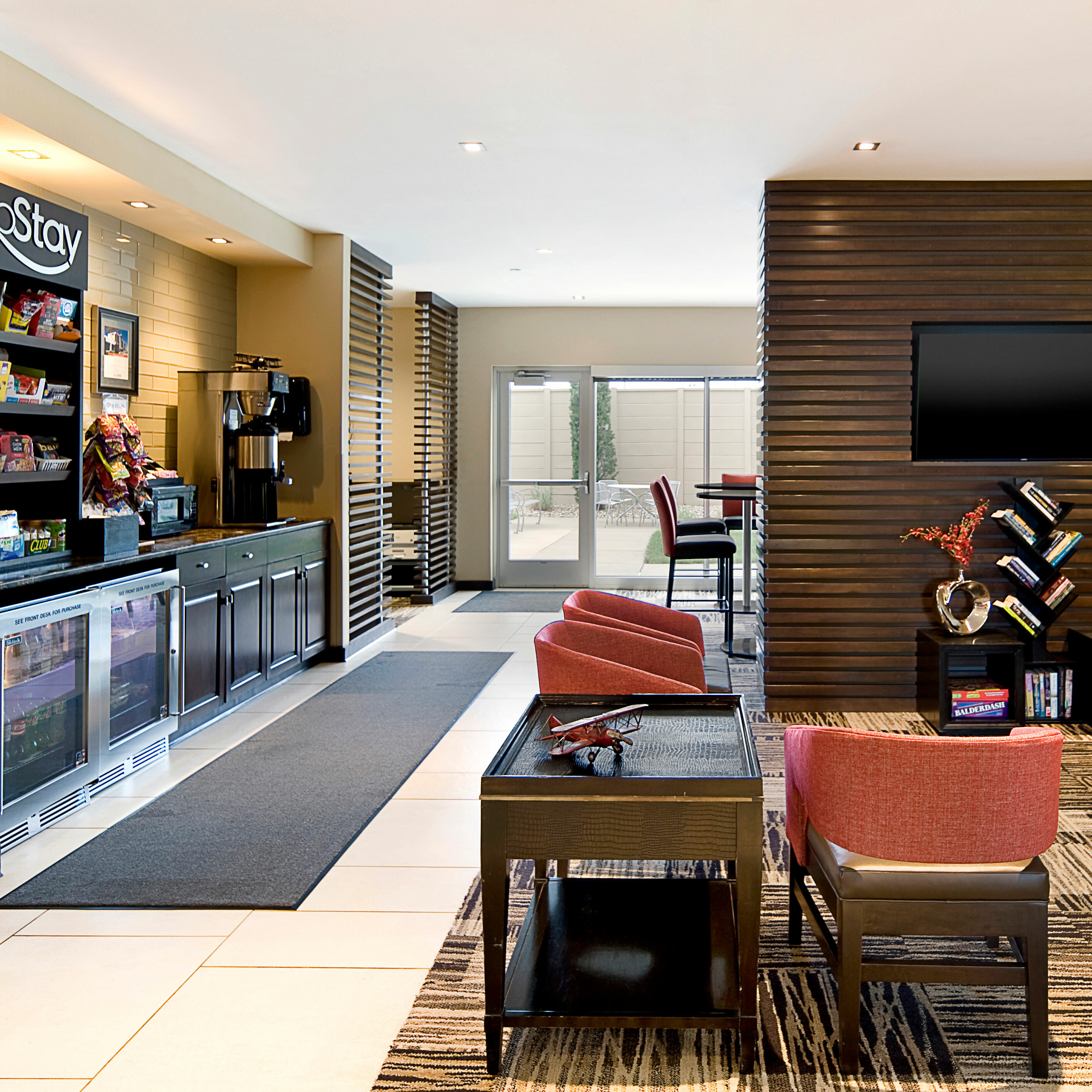 AeroStay lobby and market area